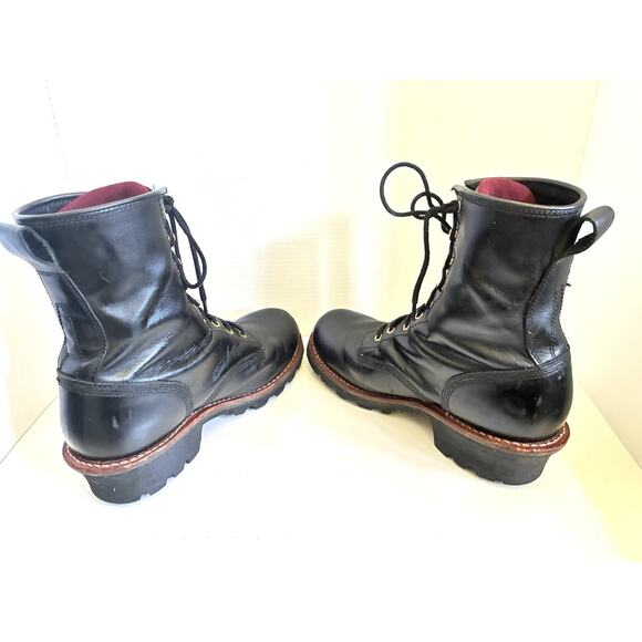 Chippewa Super Logger Work Boots Men’s Sz 11 M Black Leather Waterproof - Picture 8 of 10